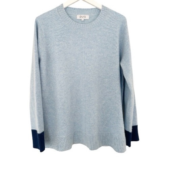 Pura Cashmere • Cashmere Contrast Crew - Picture 5 of 12